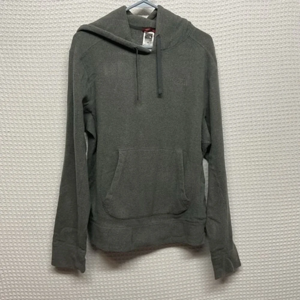 The North Face Gray Long Sleeve Hooded Pockets Fleece Hoodies Sweatshirt Men‎ M